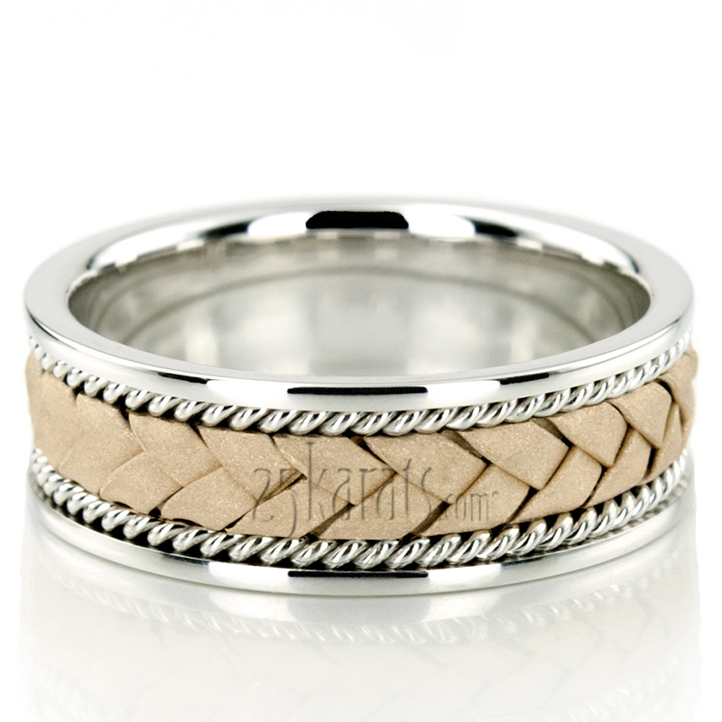 Double-braided Handcrafted Wedding Ring  - view 3