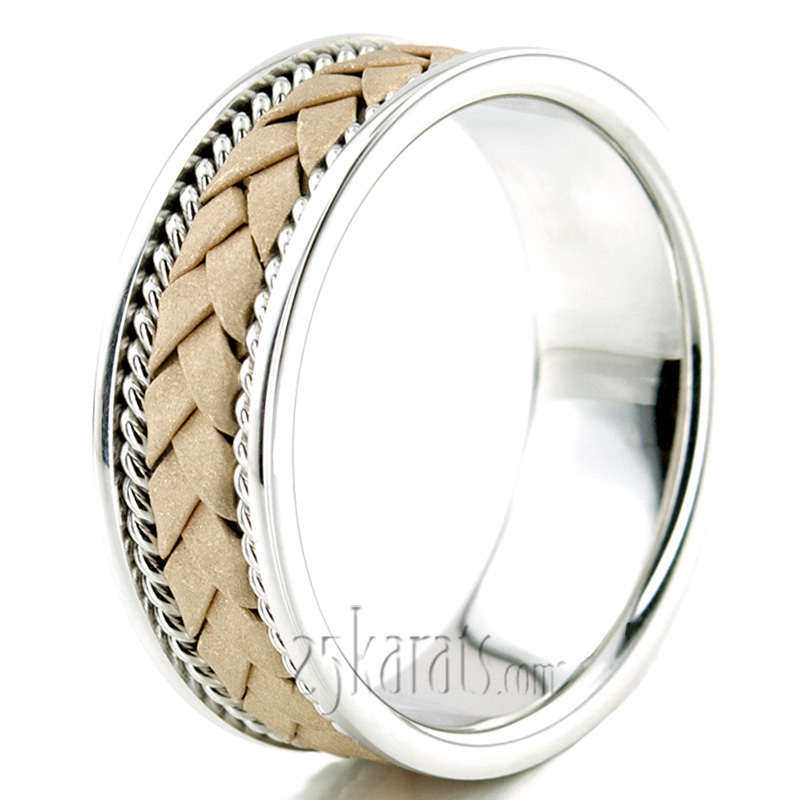 Double-braided Handcrafted Wedding Ring  - view 4