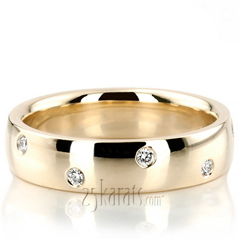 Symmetrical Diamond Wedding Ring  - view 4