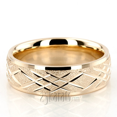 Modern Eye-cut Basic Designer Wedding Band