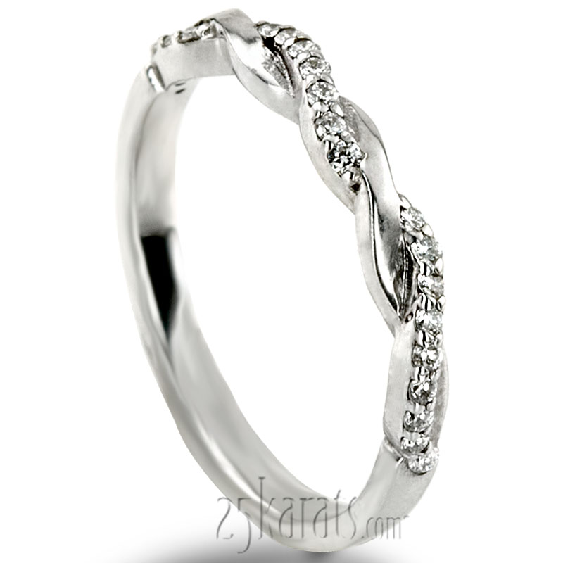 Twist Design Petite Diamond Band (1/6 ct. t.w.) - view 5