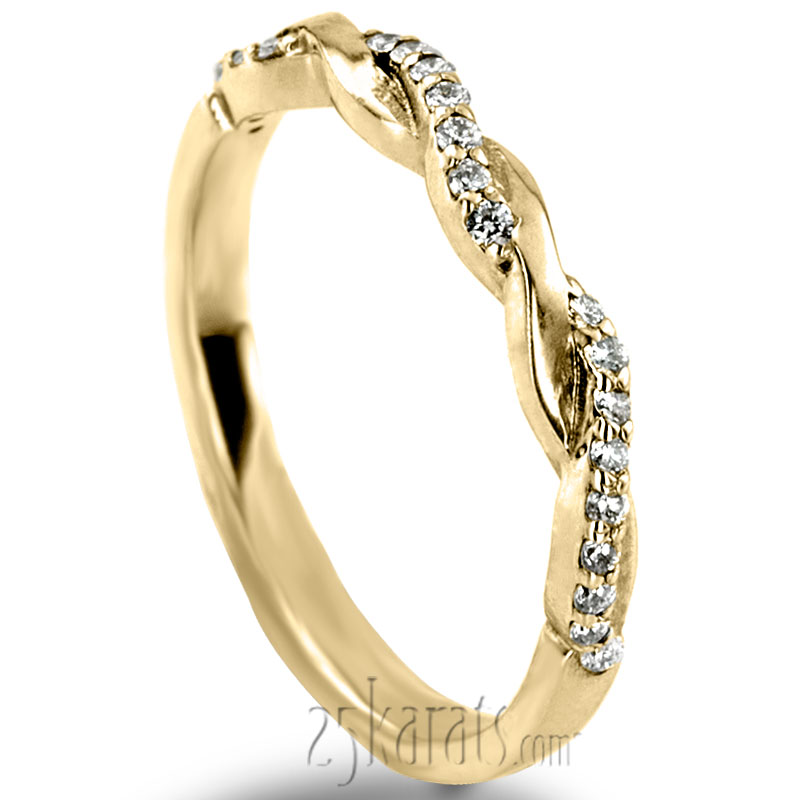 Twist Design Petite Diamond Band (1/6 ct. t.w.) - view 6