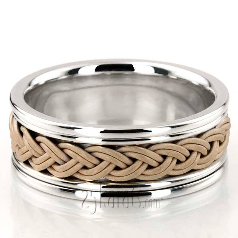 Double-Braided Handmade Wedding Band  - view 7