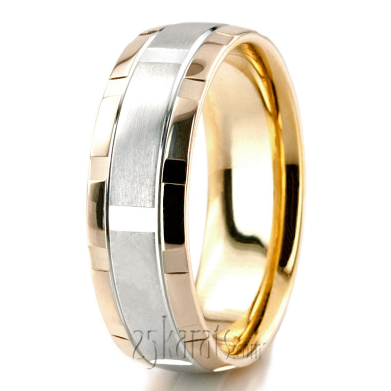 Basic Rolex Style Designer Wedding Band  - view 5