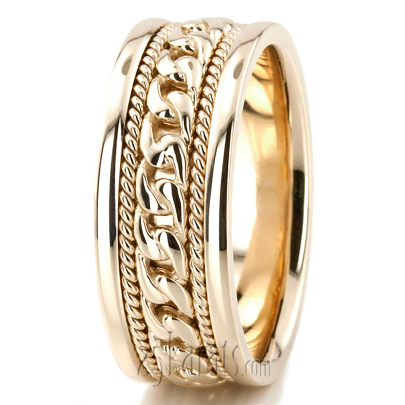 Hand Braided Wedding Band  - view 3