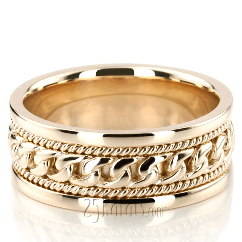 Hand Braided Wedding Band  - view 4