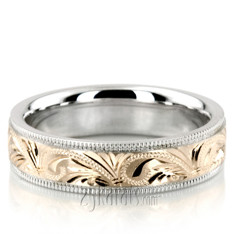 Bestseller Hand Engraved Fancy Wedding Ring  - view 5