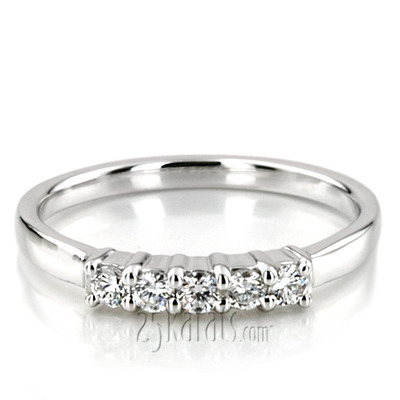 Classic 5 Stone Closed Basket Anniversary Band (1/4ct. t.w.) - view 7 of 8