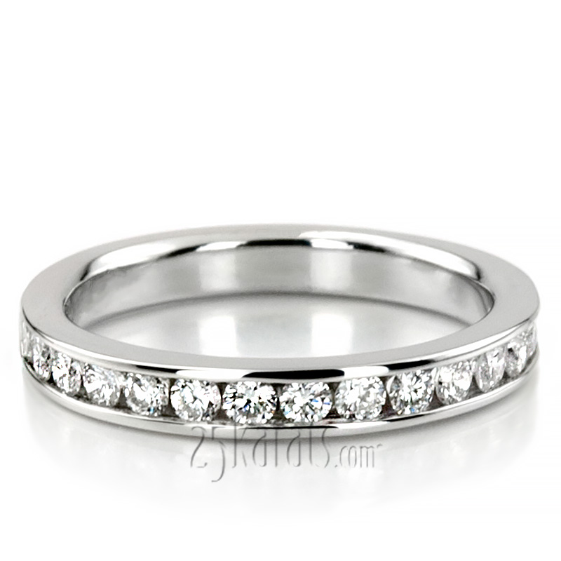 Channel Set Diamond Anniversary Band (0.75ct. t.w.) - view 6