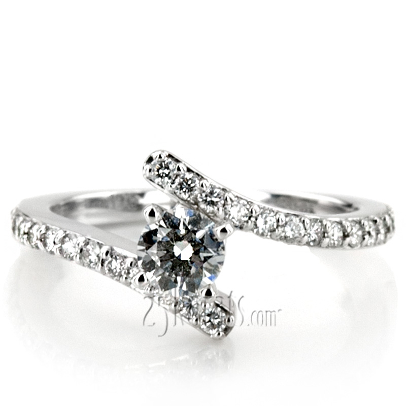 Petite Diamond Accented Engagement Ring (0.26 t.c.w.) - view 3