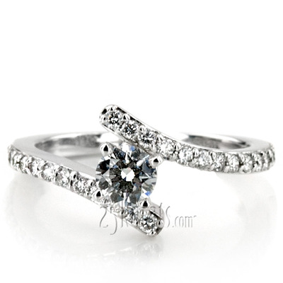 Petite Diamond Accented Engagement Ring (0.26 t.c.w.) - view 3 of 30