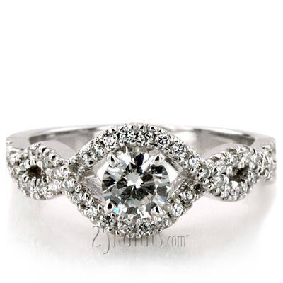 Infinity Design Diamond engagement Ring (0.39 ct. tw.) - view 7 of 9