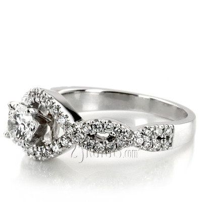 Infinity Design Diamond engagement Ring (0.39 ct. tw.) - view 8 of 9