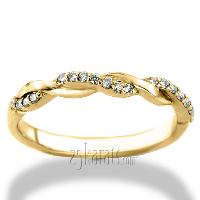 Twist Design Petite Diamond Band (1/6 ct. t.w.) - view 4