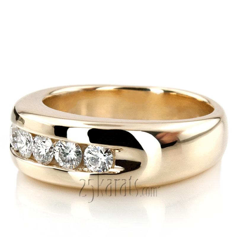 Five Stone Man Diamond Ring - view 8