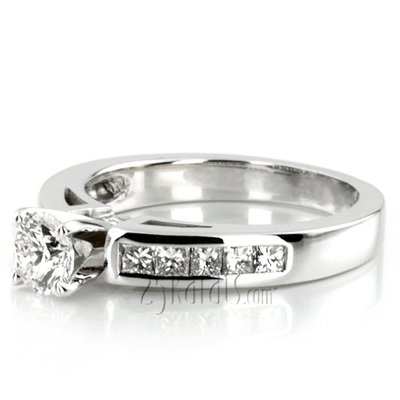 Princess Cut Channel Set Diamond Engagement Ring (1/2 ct. t.w.) - view 7 of 7