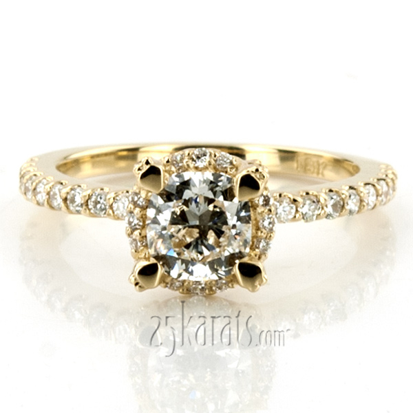 Elegant Shared Prong Diamond Engagement Ring (0.34ct. tw.) - view 6