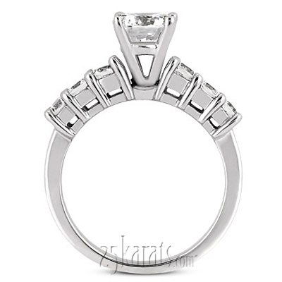 Round Cut Prong Set Open Basket Diamond Engagement Ring (0.58 ct.tw.) - view 2 of 3