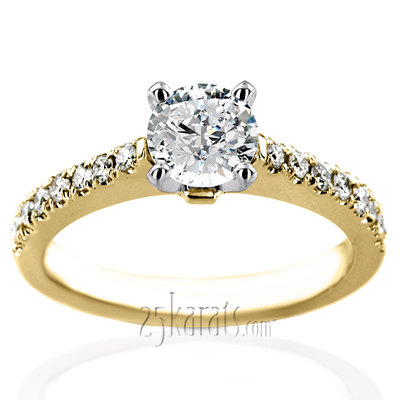 Novus Style Micro Pave Classic Diamond Engagement Ring (1/3 ct. t.w.) - view 4 of 7