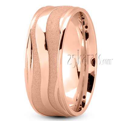 Wavy Cut Alluring Wedding Band - view 3