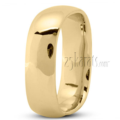 Modern Square Dome Wedding Ring - view 2