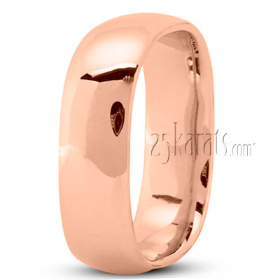 Modern Square Dome Wedding Ring - view 3