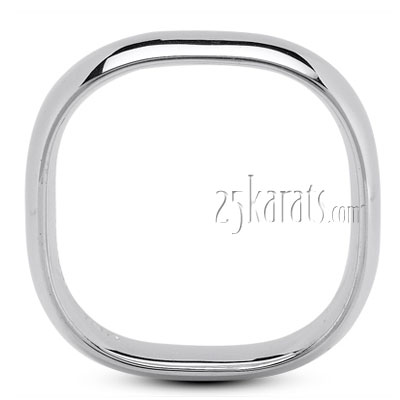 Modern Square Dome Wedding Ring - view 4