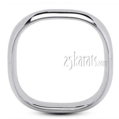 Modern Square Dome Wedding Ring - view 4 of 8