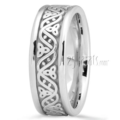 Celtic Love Wedding Band - view 2