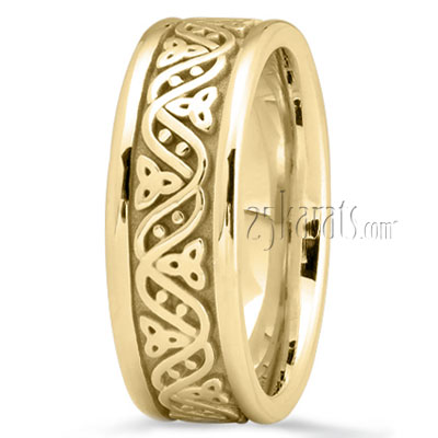 Celtic Love Wedding Band - view 3