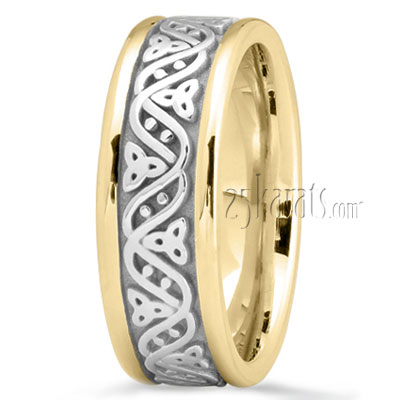 Celtic Love Wedding Band - view 4