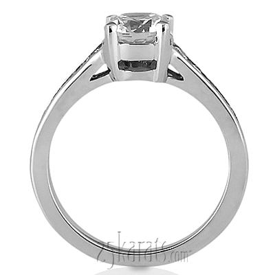 Classic Basket Center Diamond Engagement Ring (0.17 ct. t.w.) - view 2