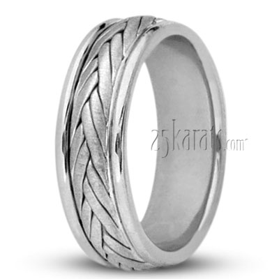 Double Line Braided Wedding Band - view 2