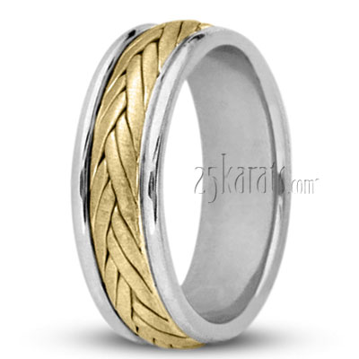 Double Line Braided Wedding Band - view 3