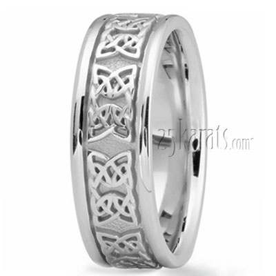 Knot Motif Handcrafted Wedding Ring - view 2