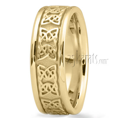 Knot Motif Handcrafted Wedding Ring - view 3