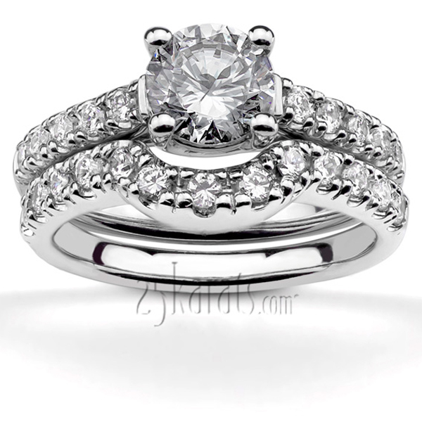 Trellis Center Prongs Diamond Bridal Ring (0.25ct.tw) - view 5