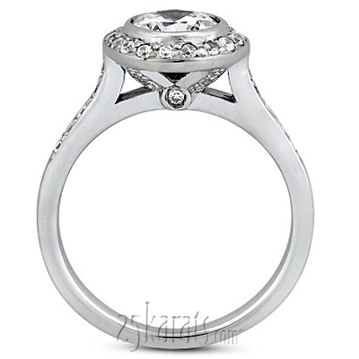 Designer Legacy Inspired Pave Set Diamond Engagement Ring (0.33 ct. tw.) - view 2