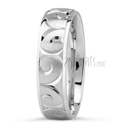 Spiral Cut Wedding Ring - view 2