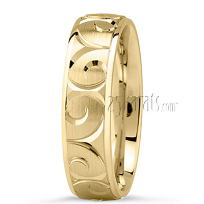 Spiral Cut Wedding Ring - view 3