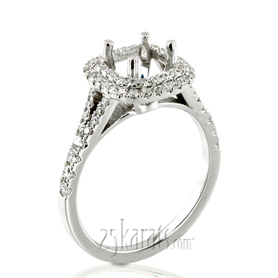 Scalloped Split Shank Diamond Engagement Ring (3/4 ct. t.w.) - view 2 of 3