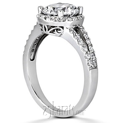 Prong Set Fancy Diamond Engagement Ring (0.42 ct.tw.)  - view 2