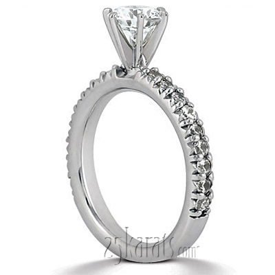 Round Shared Prong Set Diamond Bridal Ring (0.54 ct. tw.) - view 2 of 3