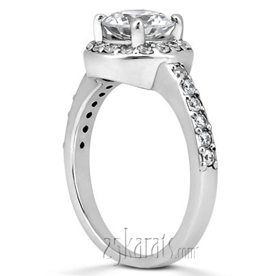 Halo Four Prong Center  Diamond Engagement Ring (0.33 ct. tw.) - view 2 of 4