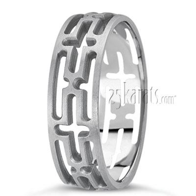 Cut-out Fancy Wedding Ring - view 2