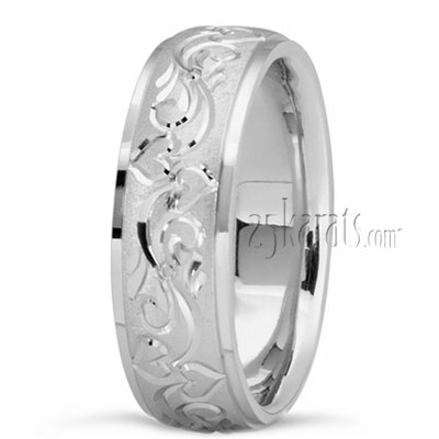 Majestic Floral Wedding Band - view 2