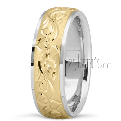 Majestic Floral Wedding Band - view 3