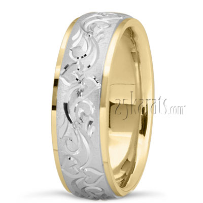 Majestic Floral Wedding Band - view 4