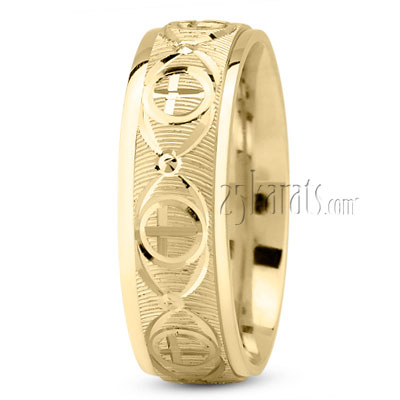 Refined Cross Wedding Ring - view 3