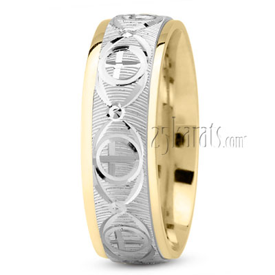 Refined Cross Wedding Ring - view 5